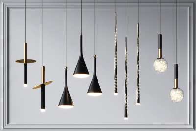 现代吊灯3D模型下载